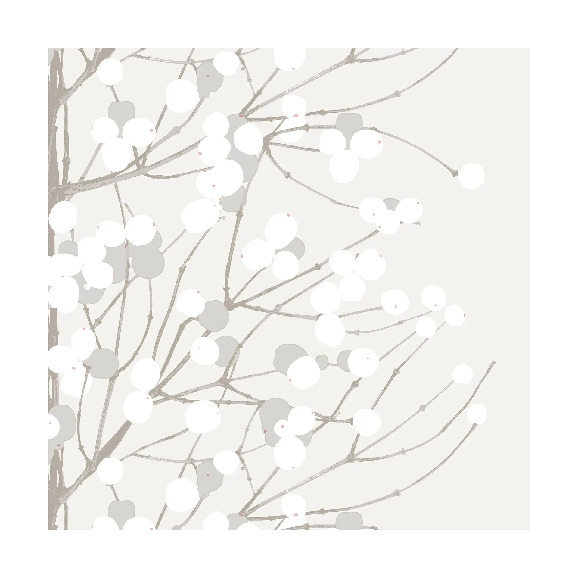 Marimekko Lumimarja servietter 33x33 cm 20-pak White
