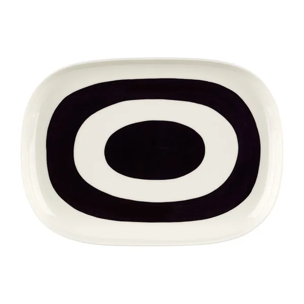 Melooni tallrik 32x23 cm, White-clay