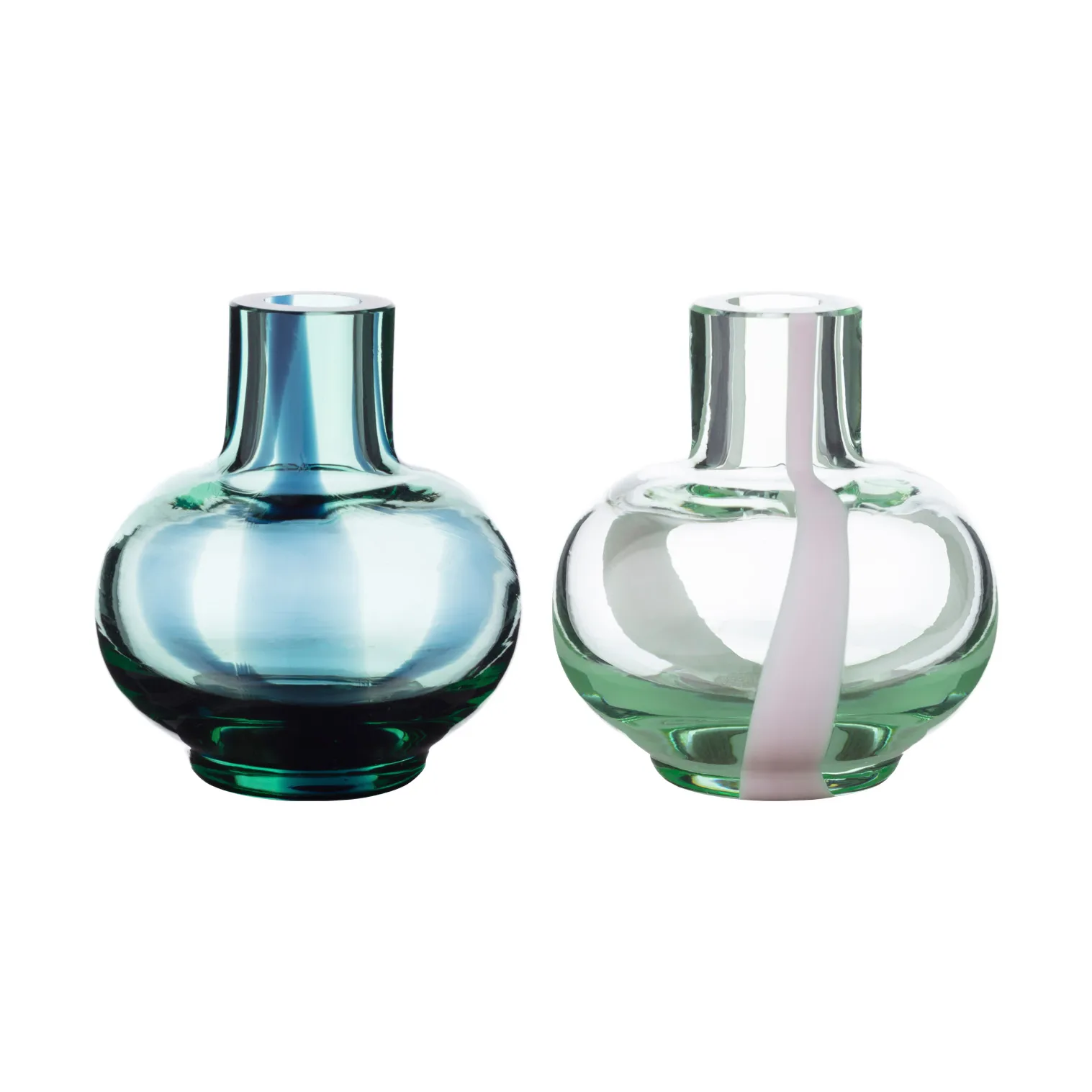 Marimekko Mini vase 2 pièces Light green-dark green-pink