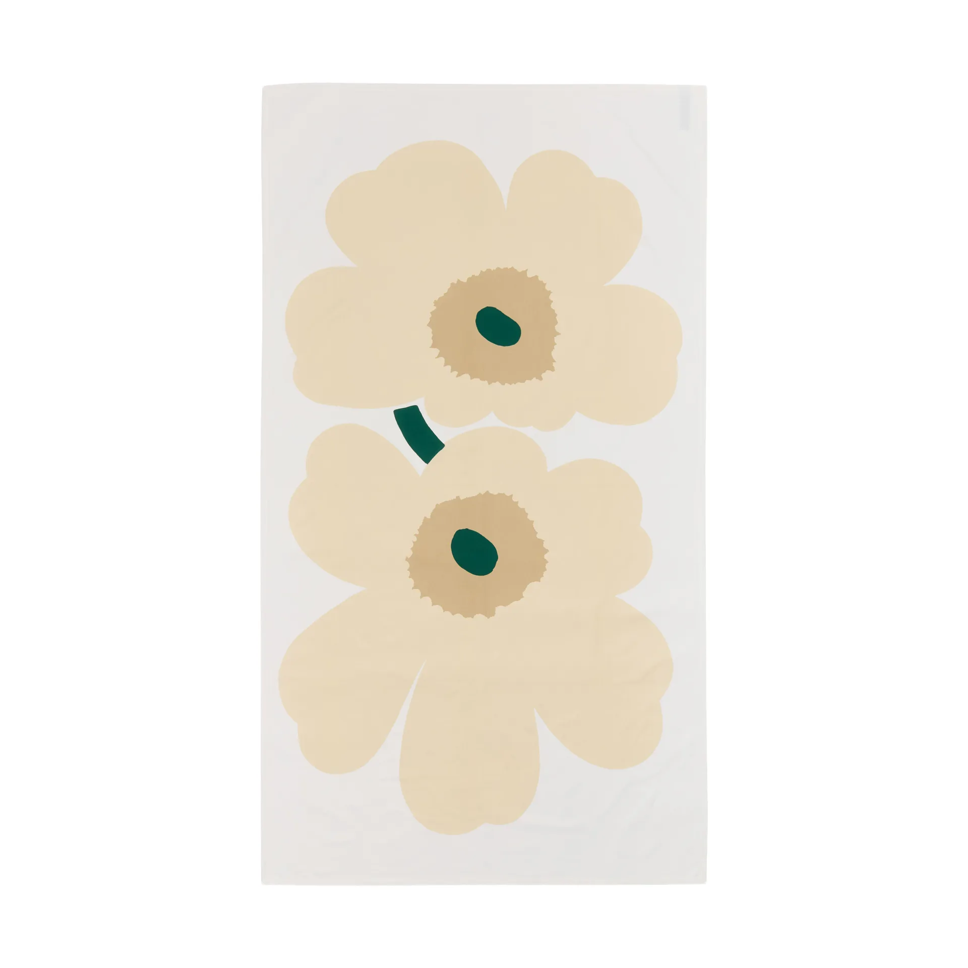 Marimekko Nappe Unikko White-hay-sand-emerald