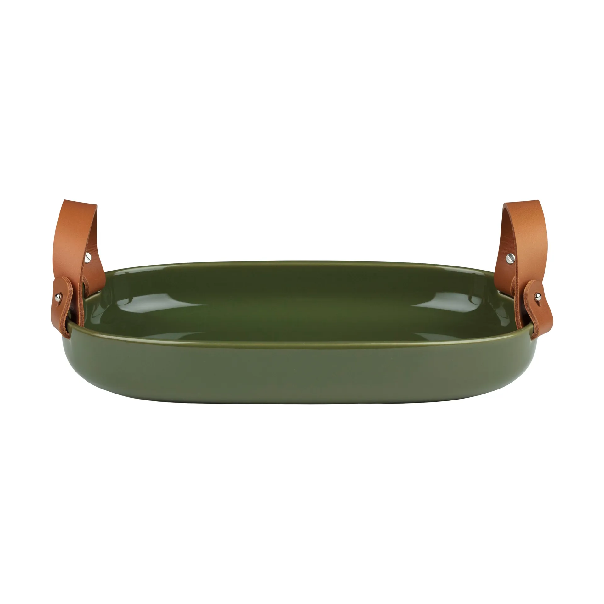Marimekko Oiva iso serveringsfad 23x32 cm Harvest green