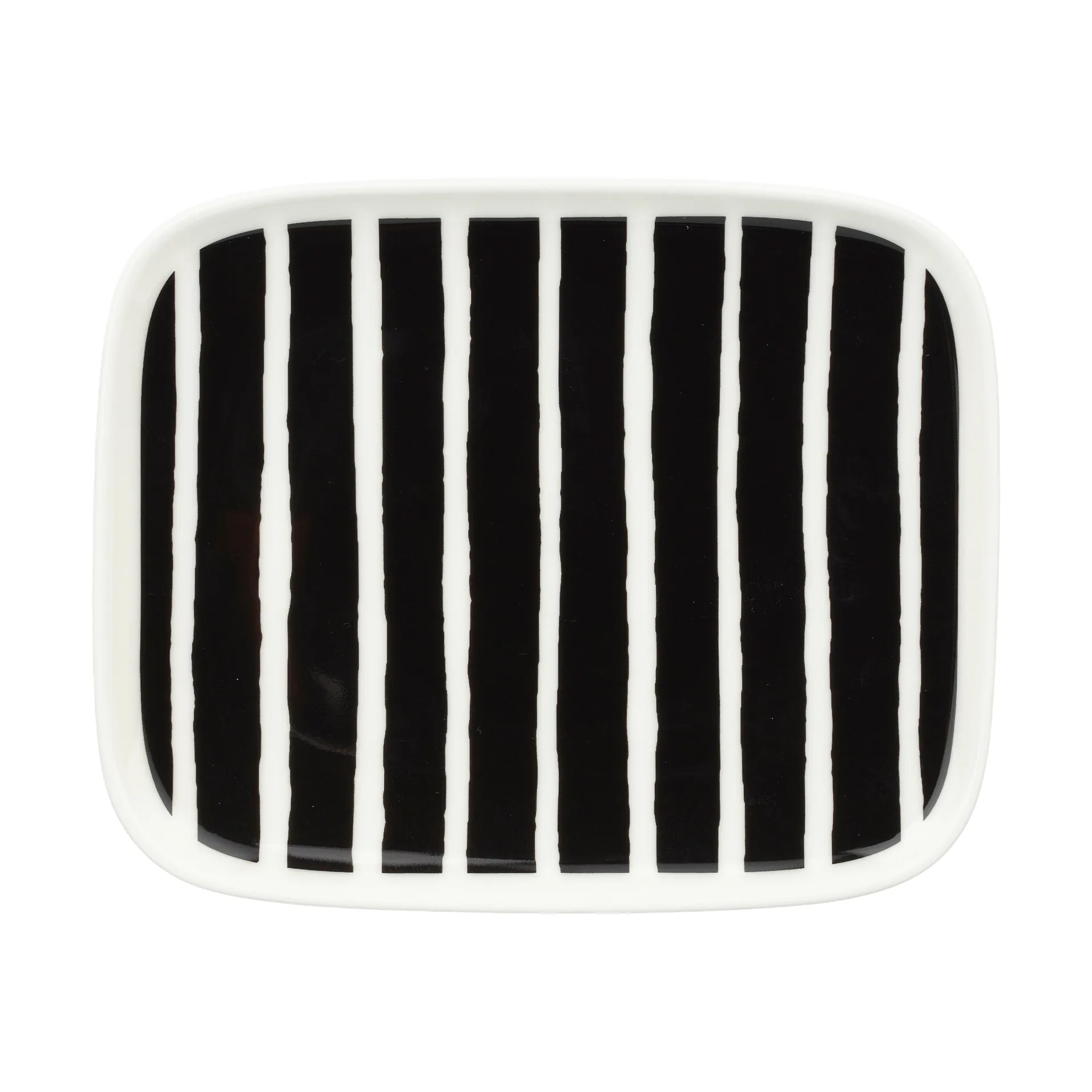 Marimekko Oiva Piccolo tallerken 12x15 cm Black-white