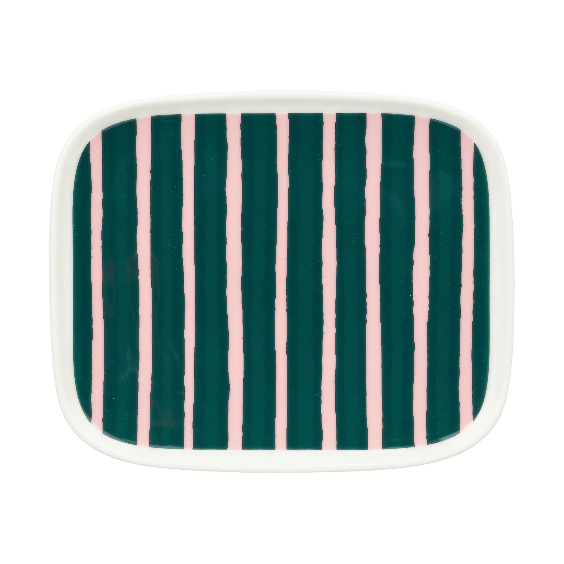 Marimekko Oiva Piccolo tallerken 12x15 cm Green-pink