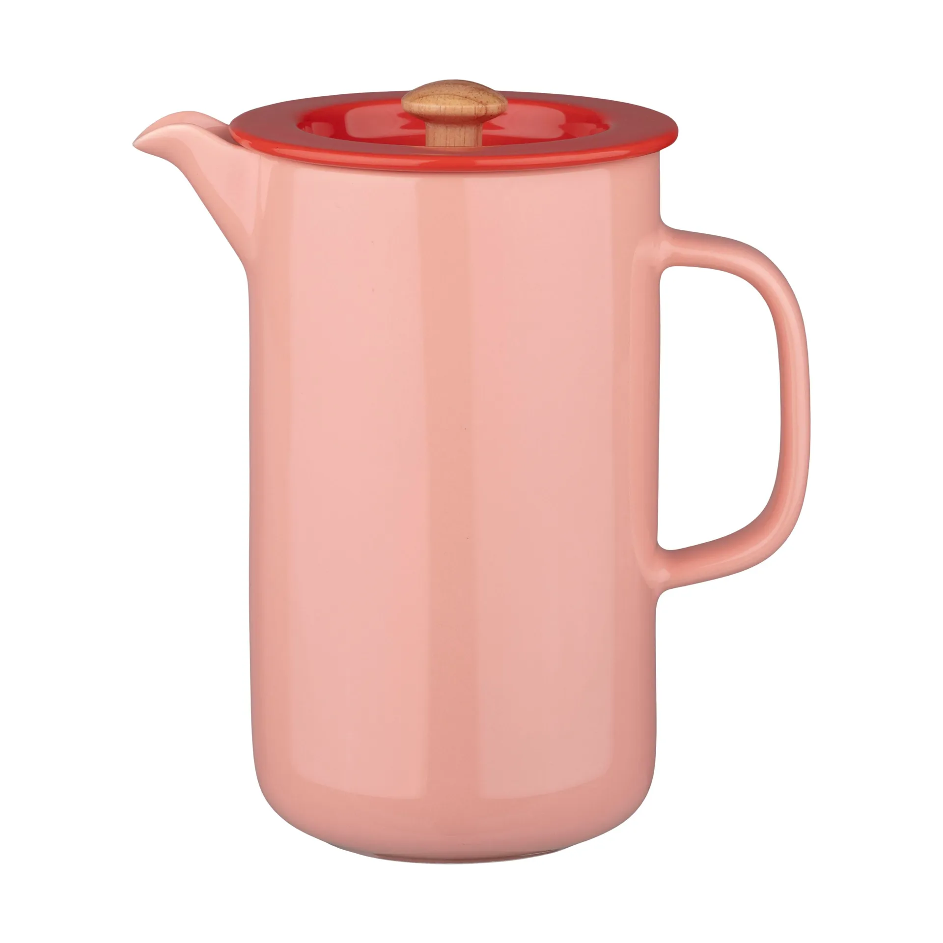 Marimekko Oiva stempelkande Salmon red-tomato red billede