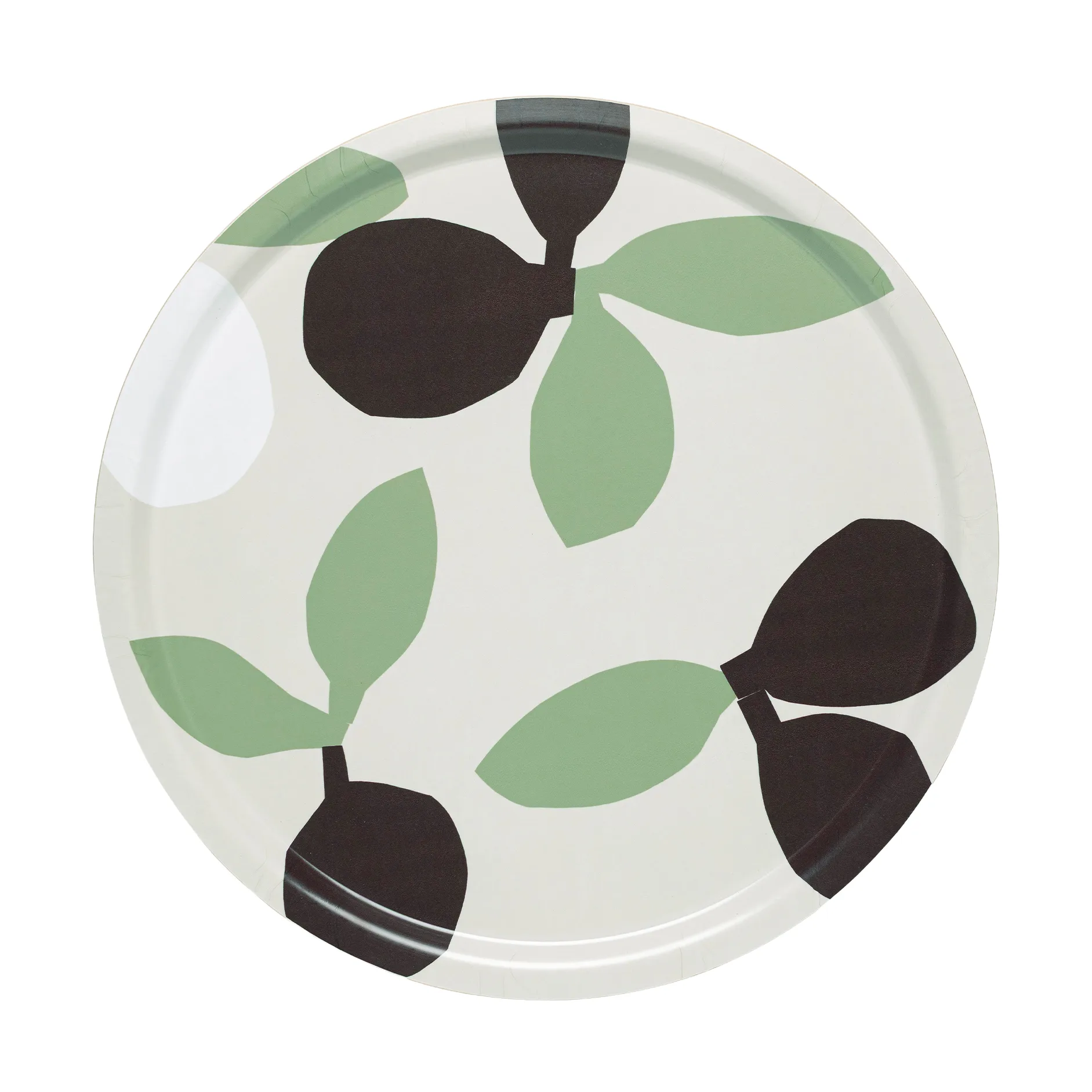 Marimekko Omppo bakke Linen, sage, black brown, white, 46 cm