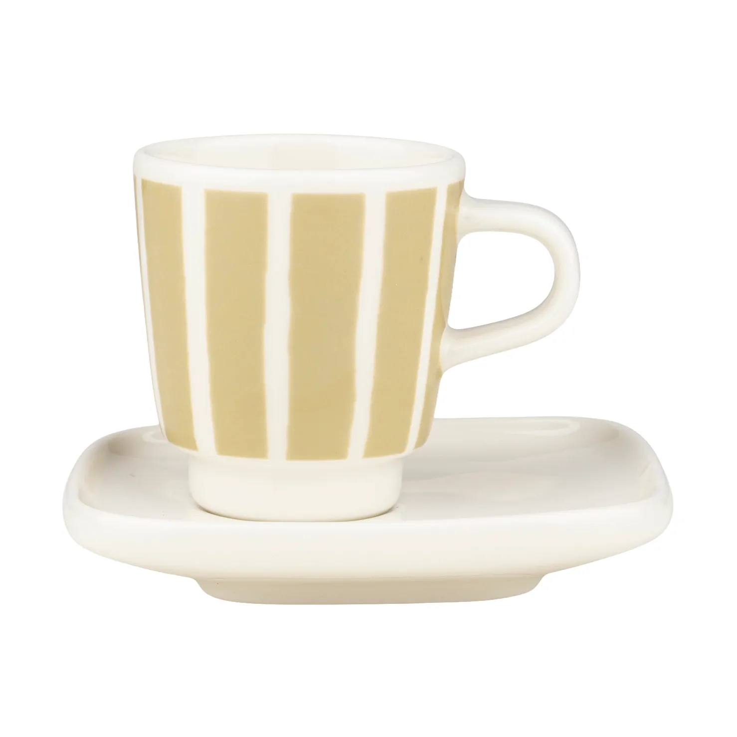 Marimekko Piccolo espressokop med underkop White-sand, 5 cl
