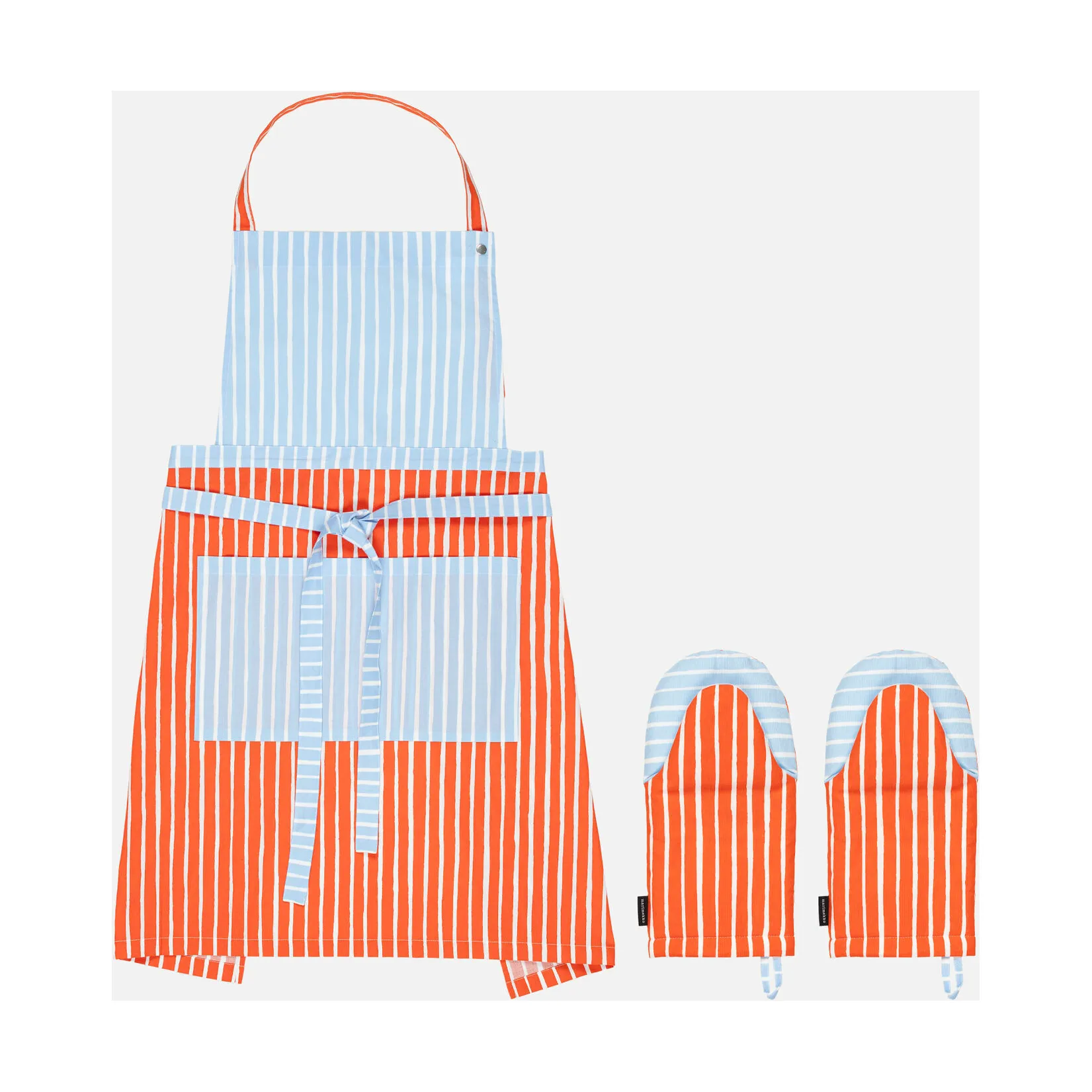 Marimekko Piccolo tekstilsæt 3 dele White-tomato red-light blue