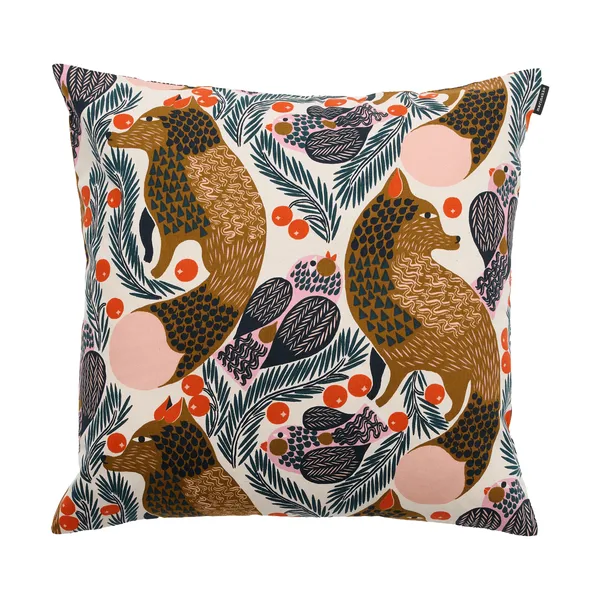 Pieni Ketunmarja kuddfodral 50x50 cm, White-multicolour