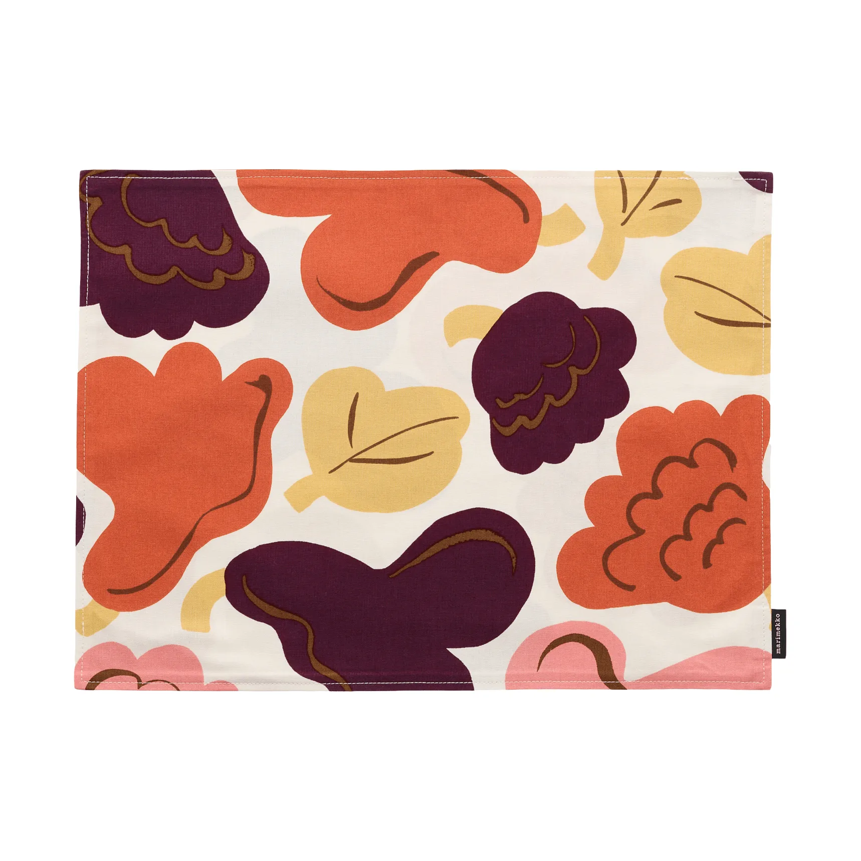 Marimekko Pieni Kukasta Kukkaan Acryl bordskåner Off white-blomme-lyserød-terracotta