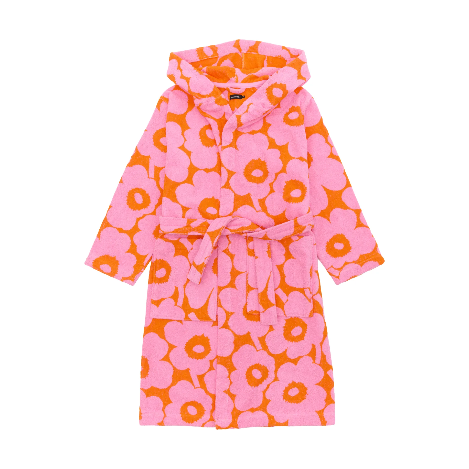 Marimekko Pieni Unikko badekåbe XL Orange-pink