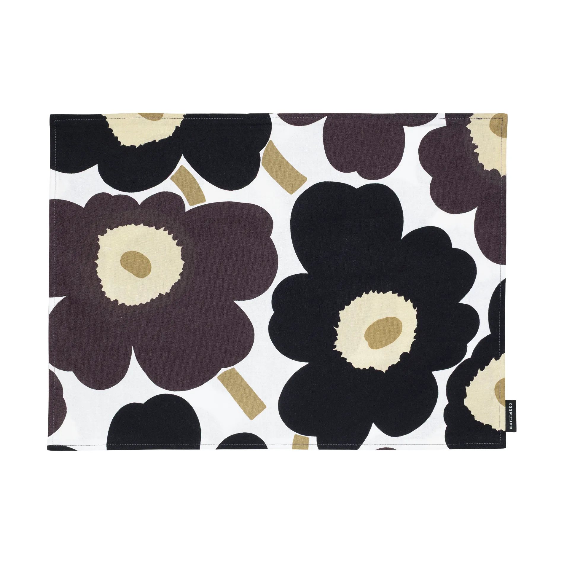 Marimekko Pieni Unikko dækkeserviet akryl White-dark grey-beige billede