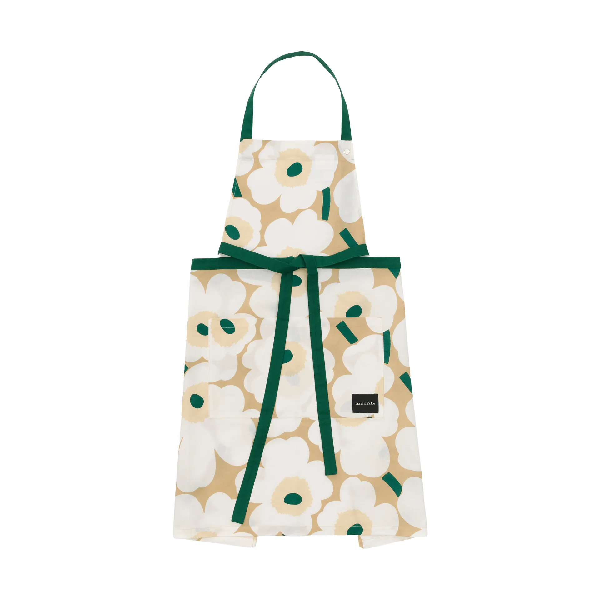 Marimekko Pieni Unikko forklæde Sand-white-hay-emerald