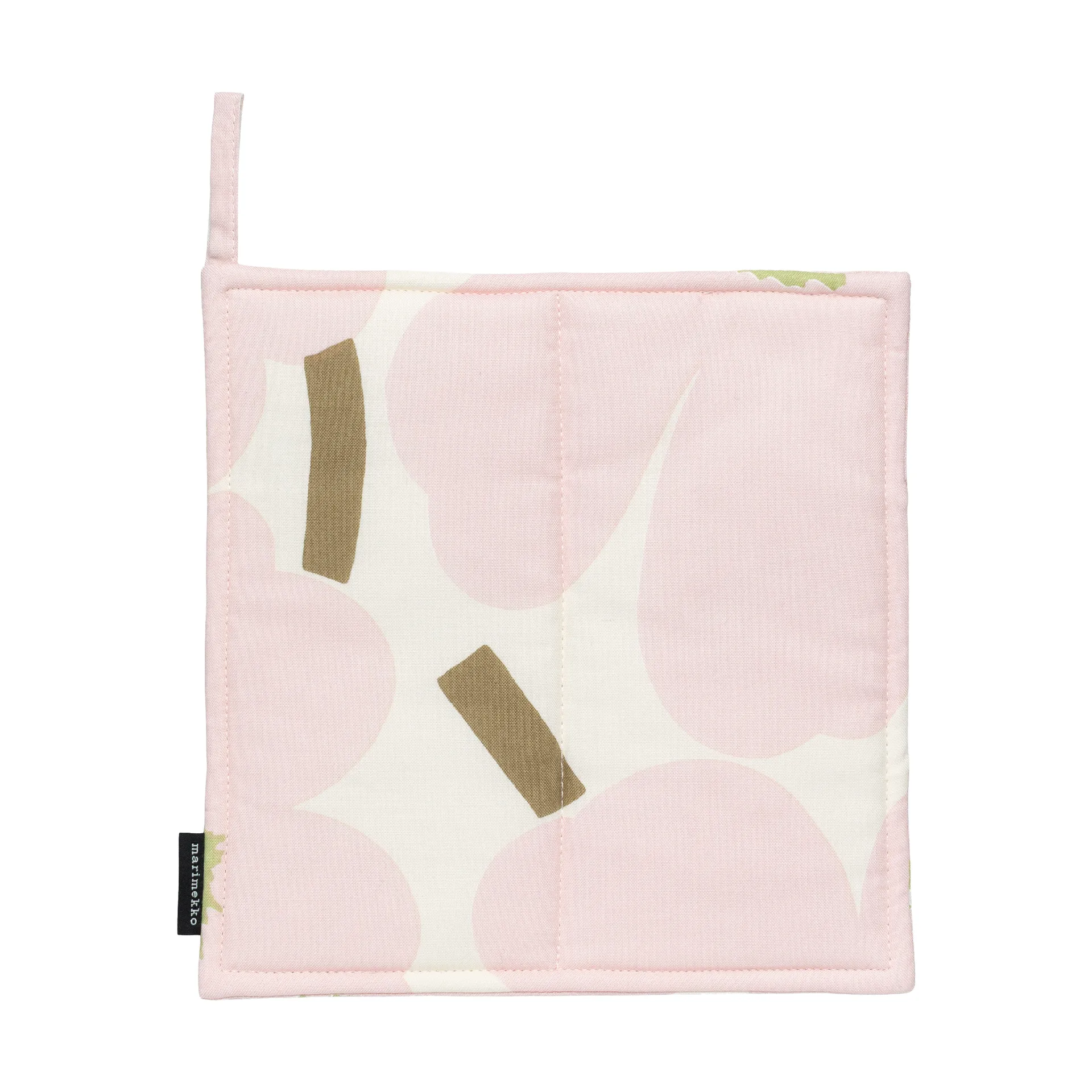 Marimekko Pieni Unikko grydelap 21,5x21,5 cm Off white-pink-pear-sand