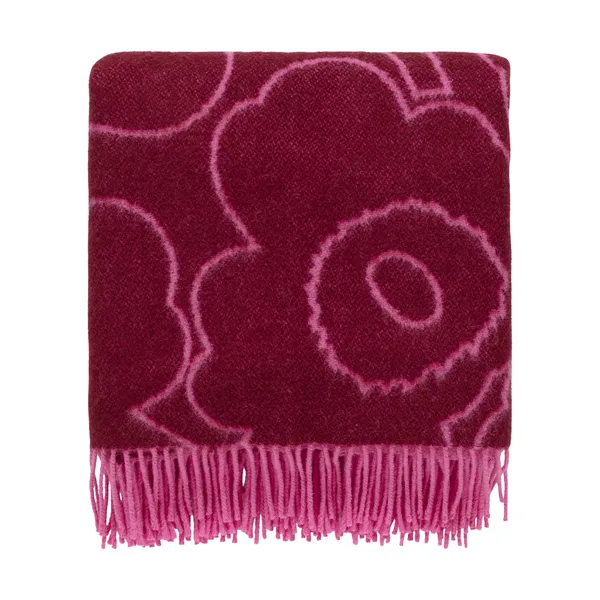 Piirto Unikko pläd 130x170 cm, Burgundy-fuchsia