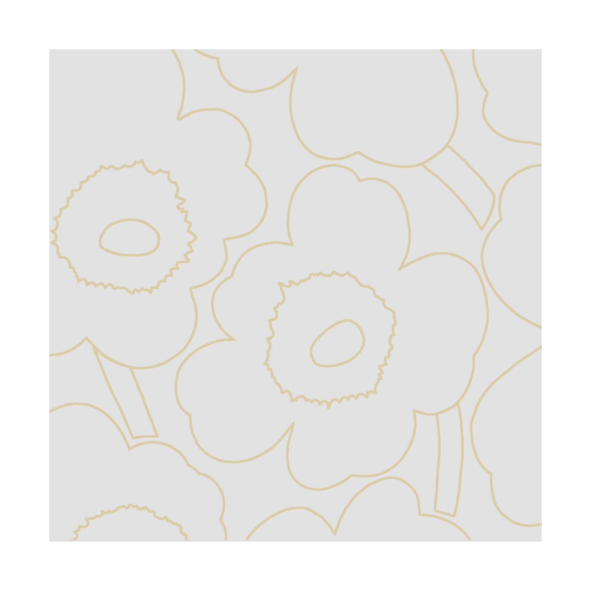 Marimekko Piirto Unikko serviet 33x33 cm 20-pak Cream Gold