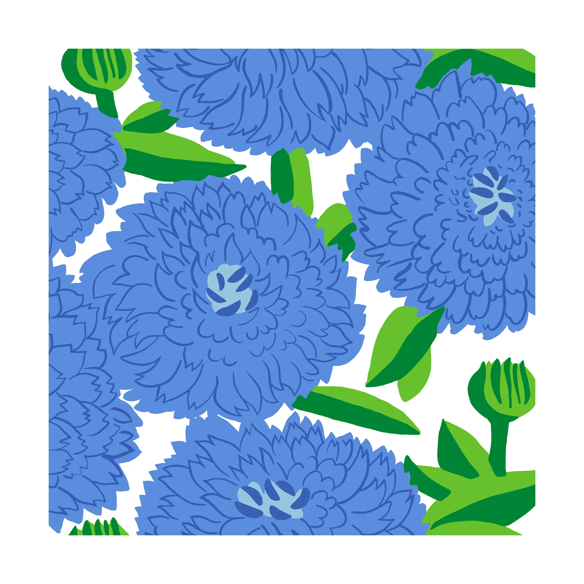 Marimekko Primavera servietter 33x33 cm 20-pak Blue
