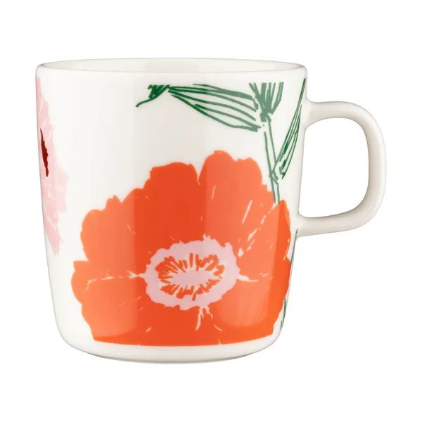 Puutarhakutsut mugg 40 cl, White-green