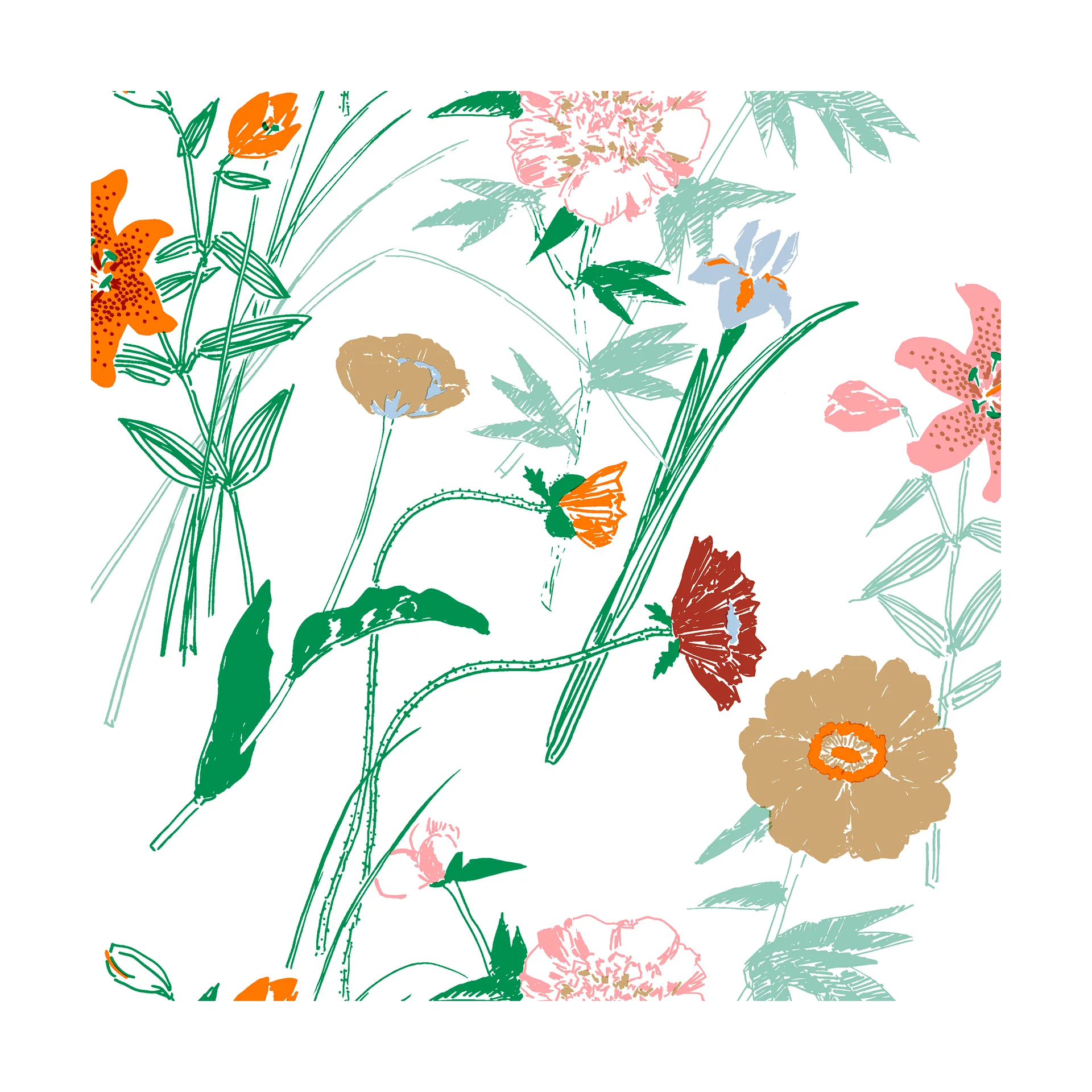 Marimekko Puutarhakutsut serviet 33x33 cm 20-pak White