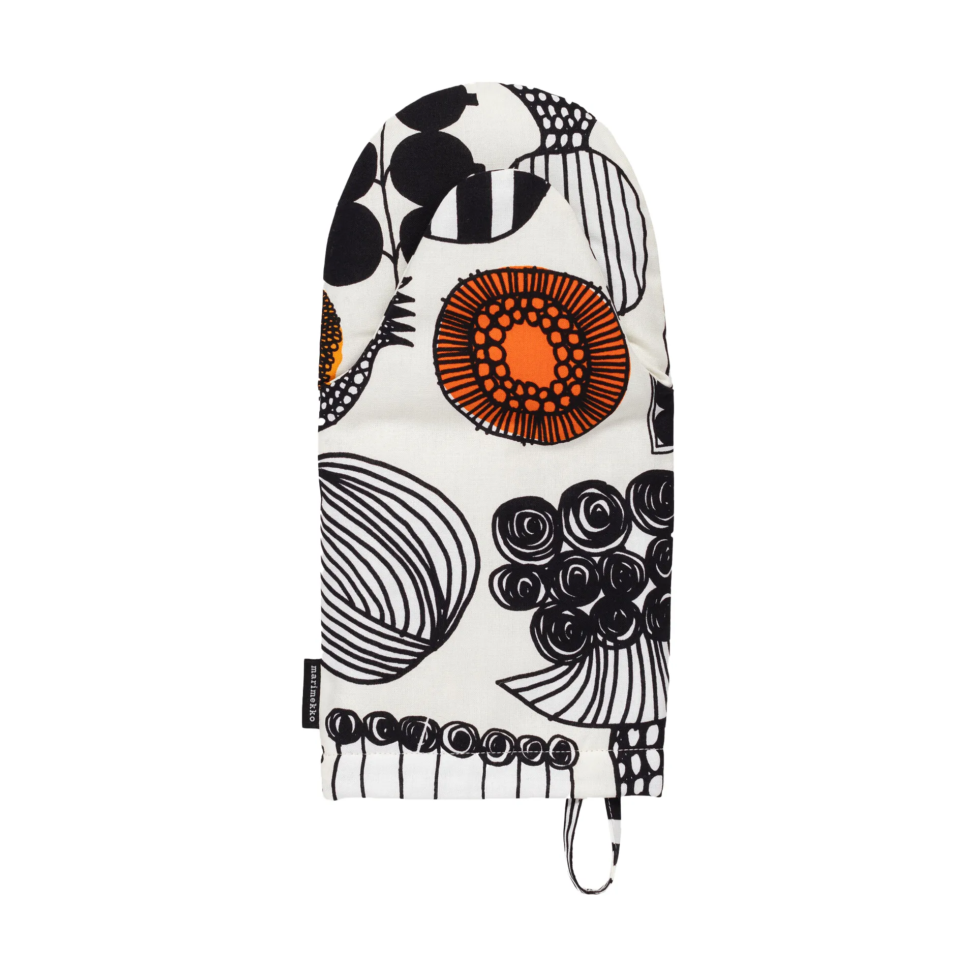 Marimekko Puutarhurin parhaat grillhandske White-black-orange billede