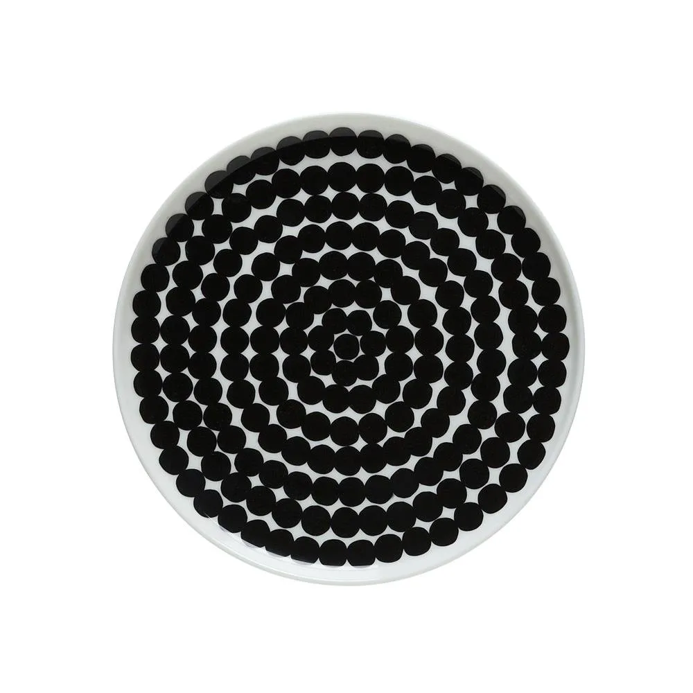 Marimekko Räsymatto bord Ø 20 cm zwart-wit