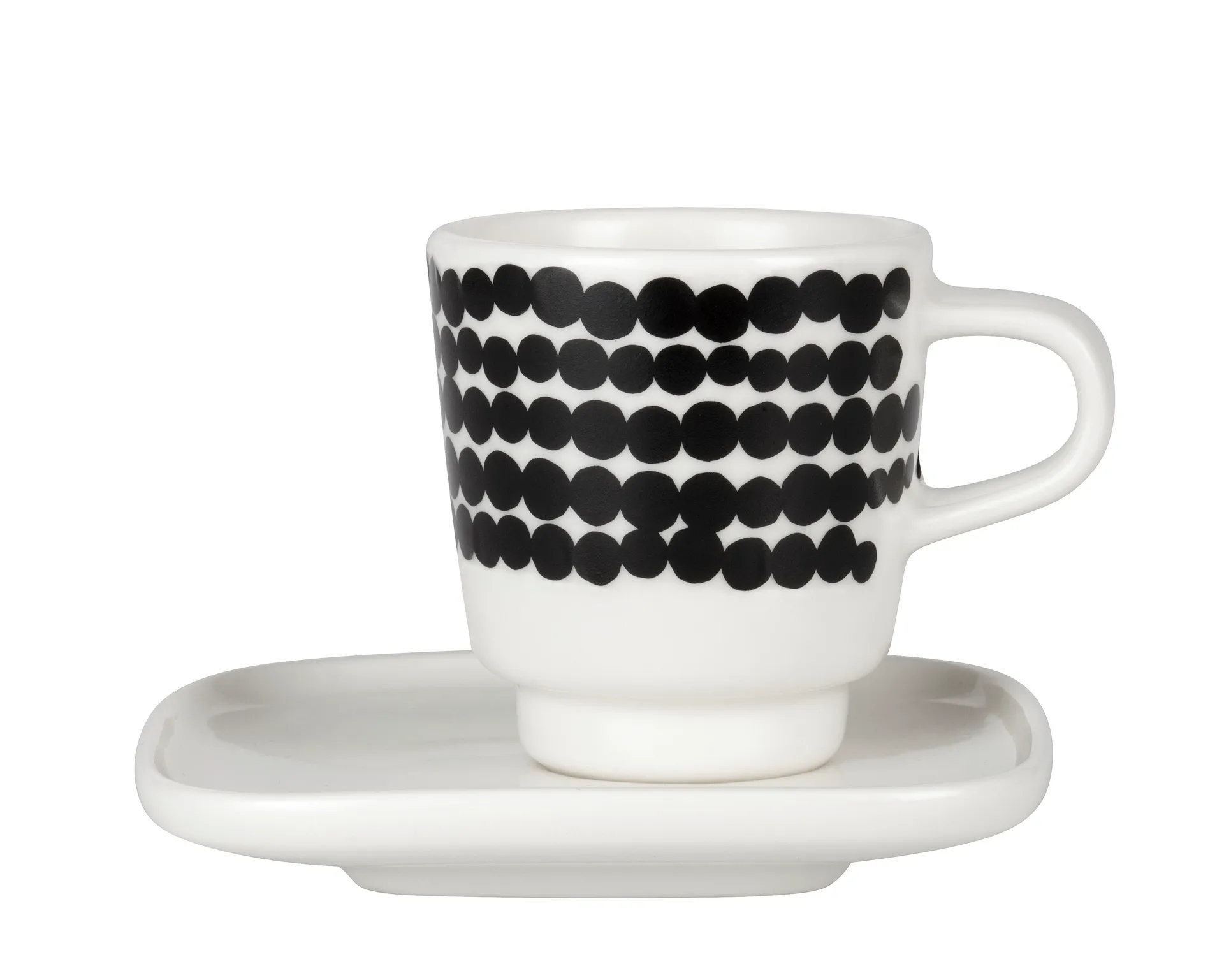 Marimekko R&auml;symatto espressokopp svart-vit