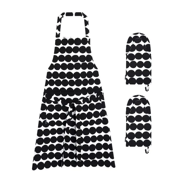 Räsymatto kökstextilier set, Vit