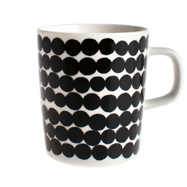 Räsymatto mugg 25 cl, svart