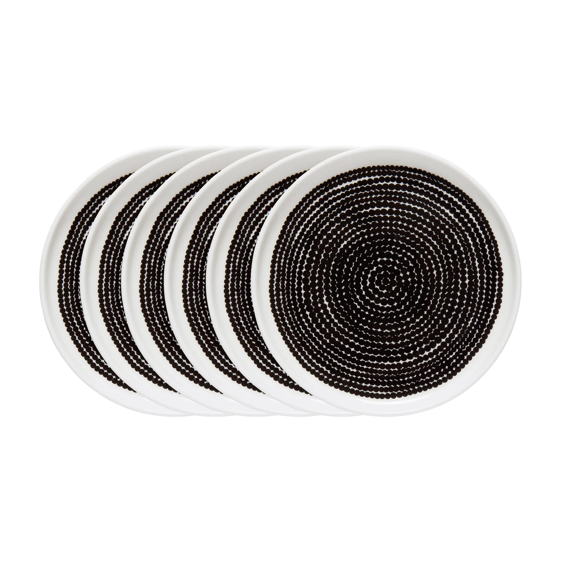 Marimekko Räsymatto tallerken Ø 25 cm - 6-pakke små prikker