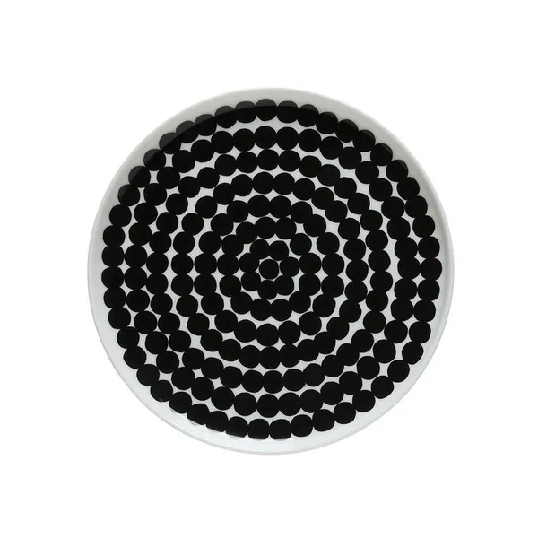 Räsymatto tallrik Ø 20 cm, svart