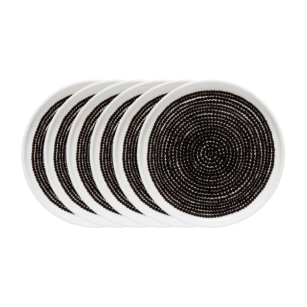 Räsymatto tallrik Ø 25 cm - 6 pack små prickar