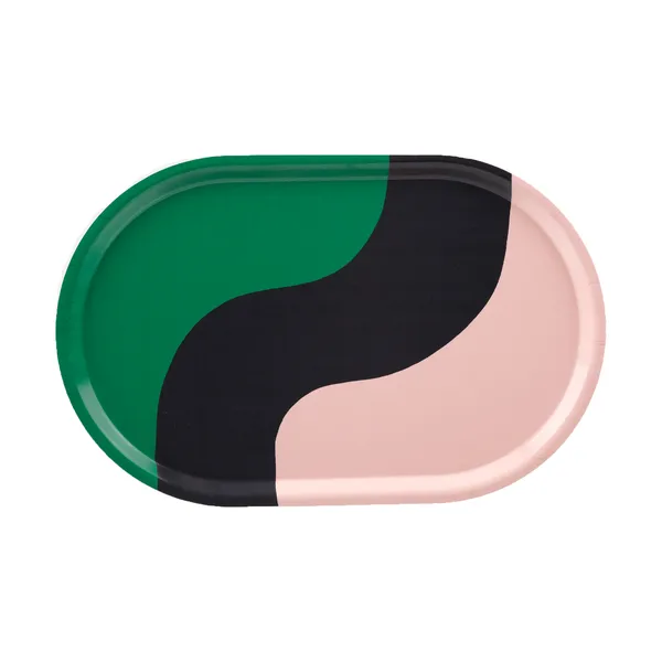 Seireeni bricka 28x44 cm, Green-peach