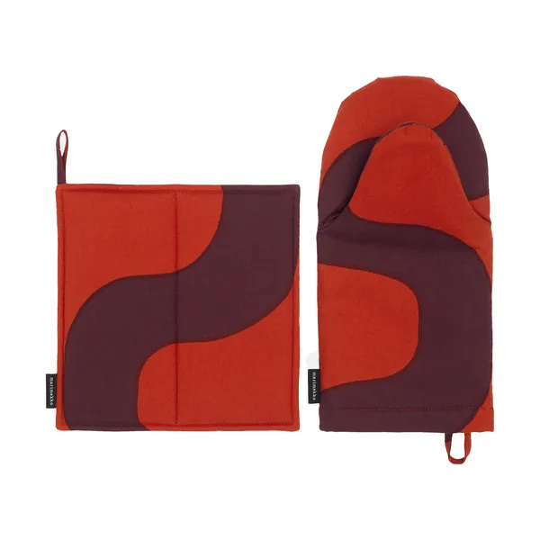 Seireeni grytvante och grytlapp set 2 delar, Red