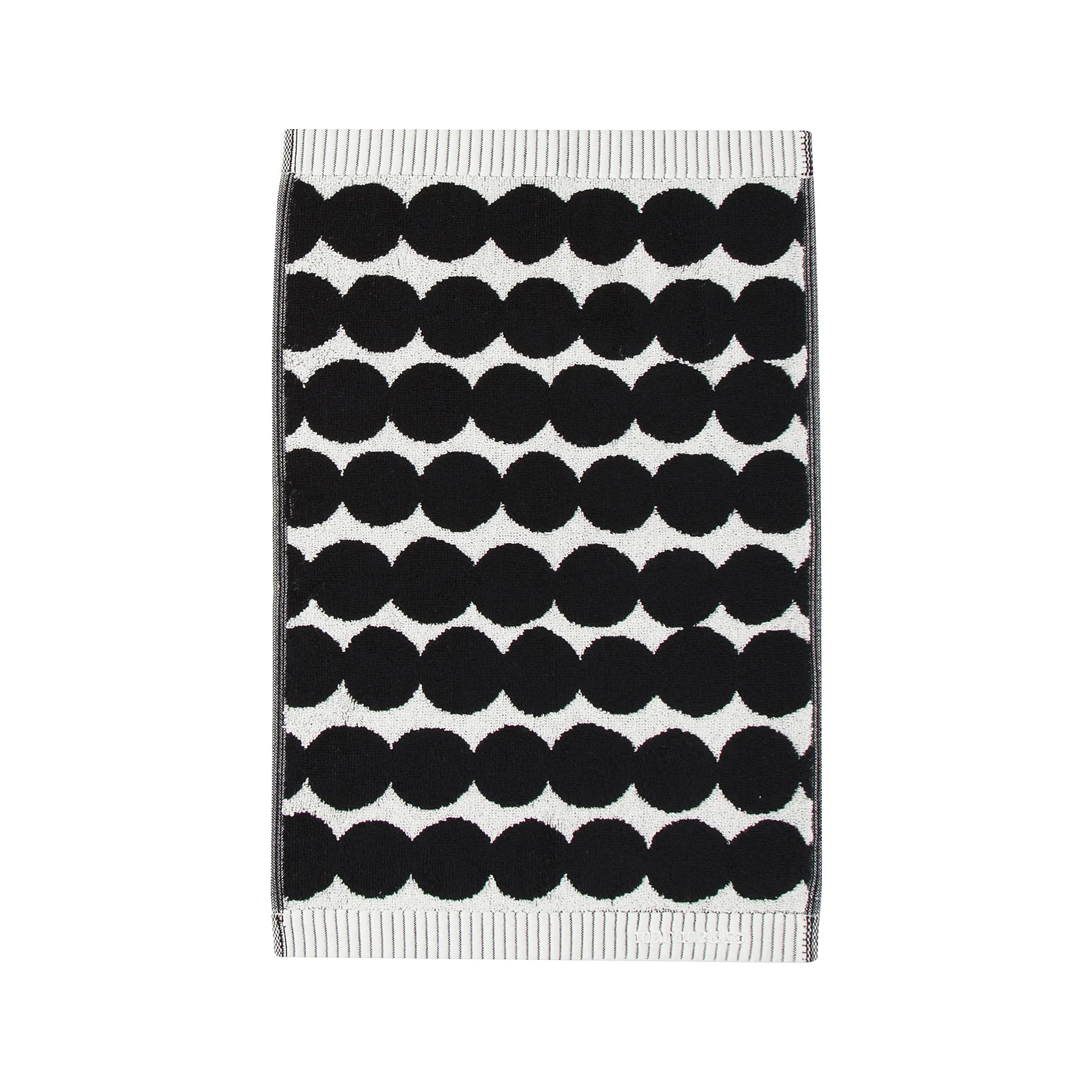 Marimekko Serviette Räsymatto noire serviette d'invité30x50 cm