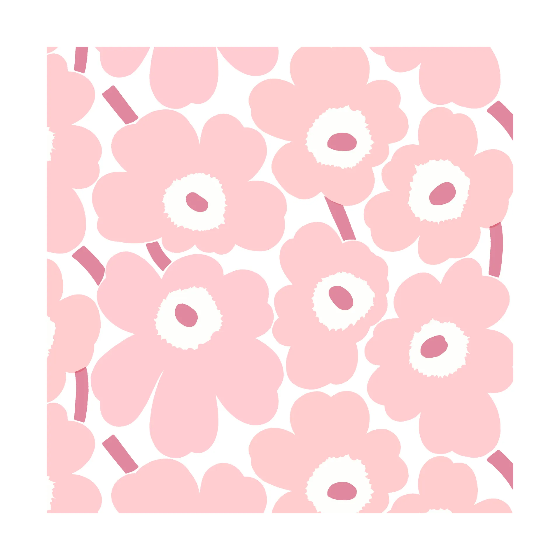 Marimekko Serviettes Mini Unikko, Lot de 20 Light Pink