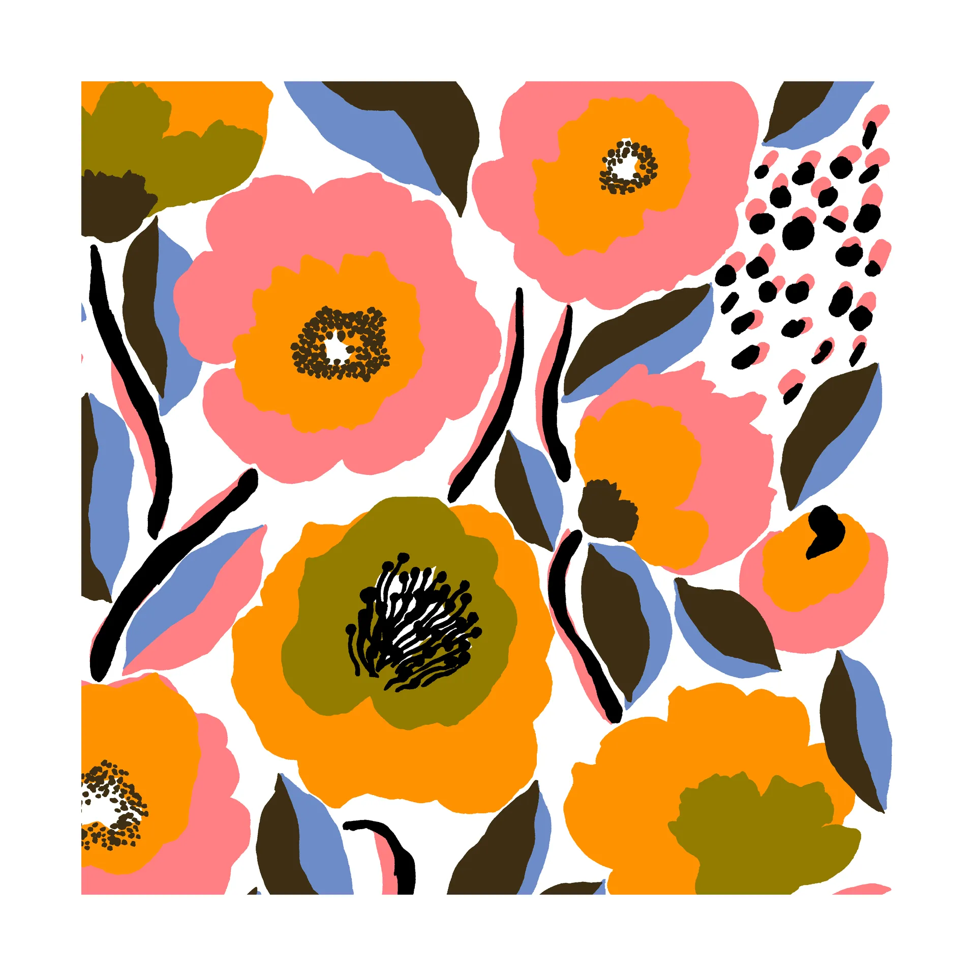 Marimekko Serviettes Roserium cm, Lot de 20 White