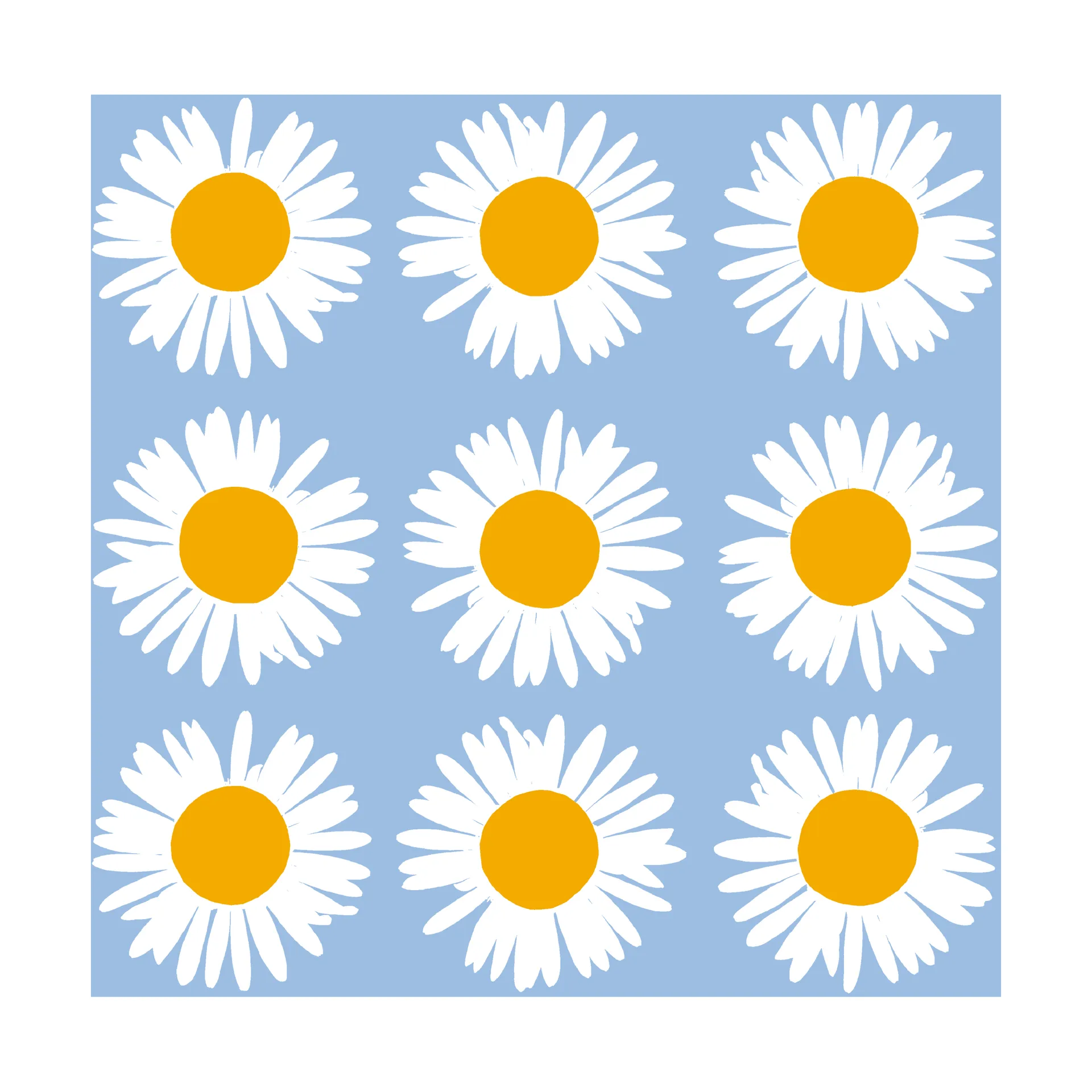 Marimekko Serviettes tournesol cm, Pack de 20 Blue