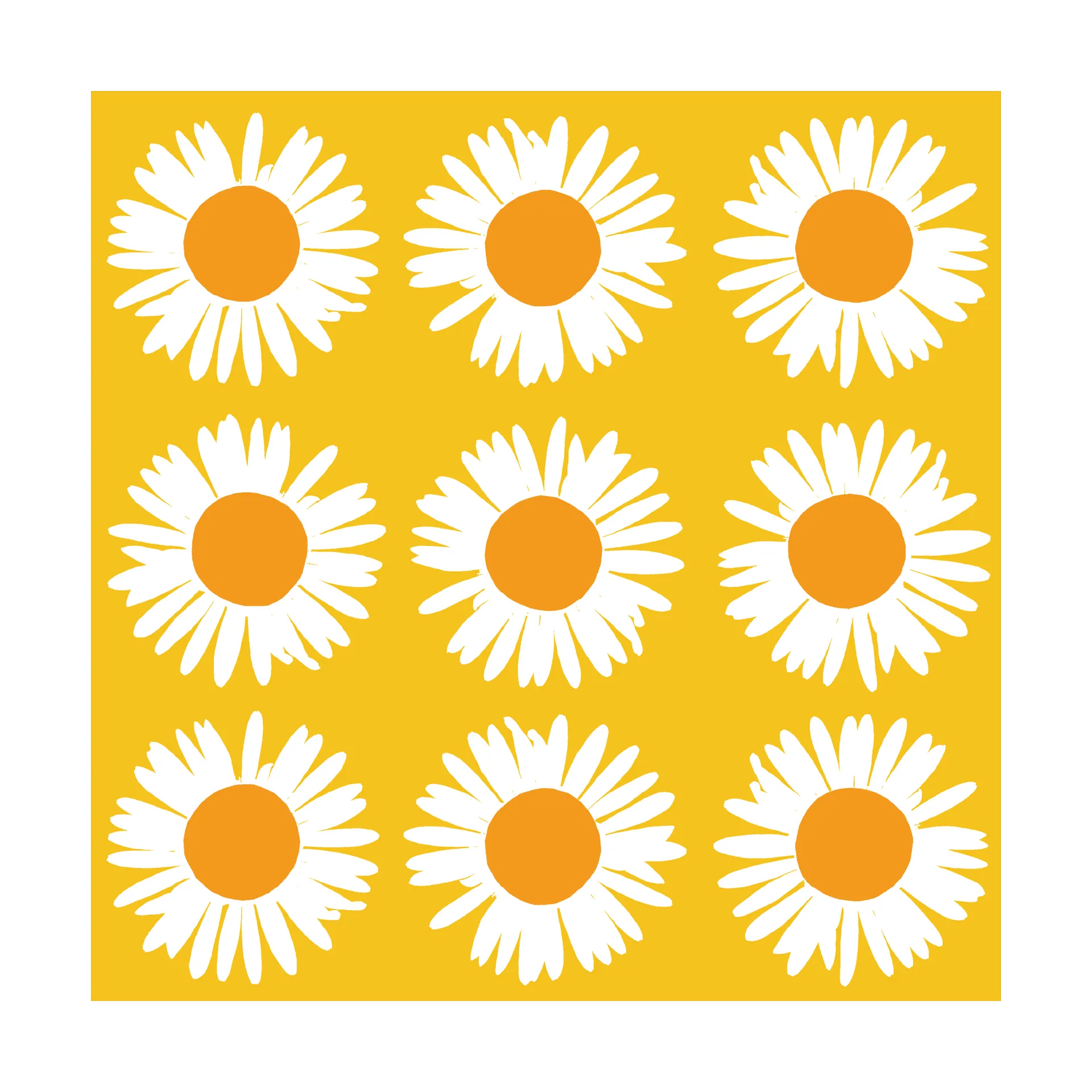 Marimekko Serviettes tournesol cm, Pack de 20 Yellow