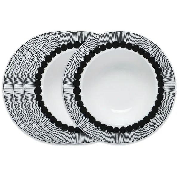 Siirtolapuutarha djup tallrik Ø20 cm 4-pack