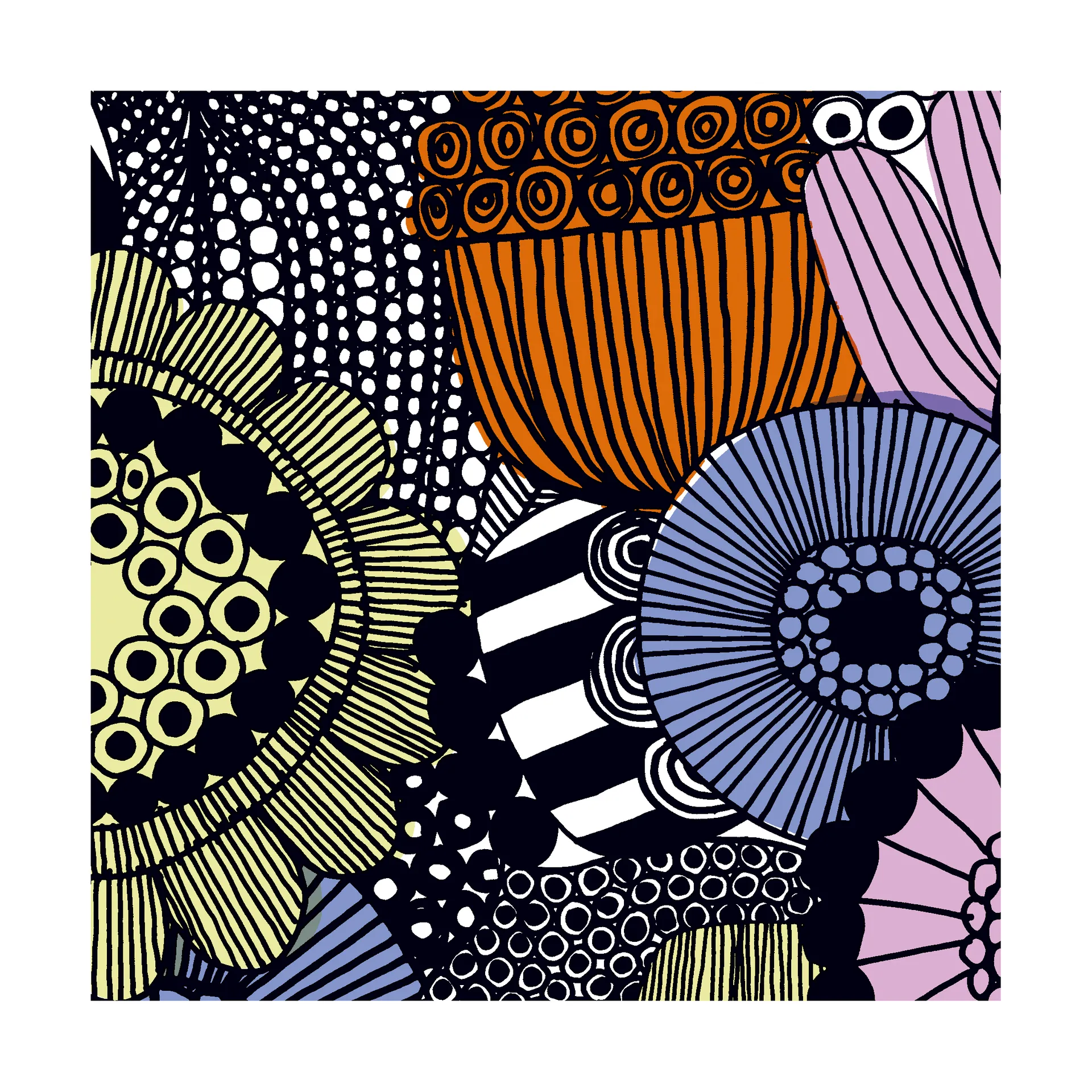 Marimekko Siirtolapuutarha servietter 33x33 cm 20-pak Pink-Lilac