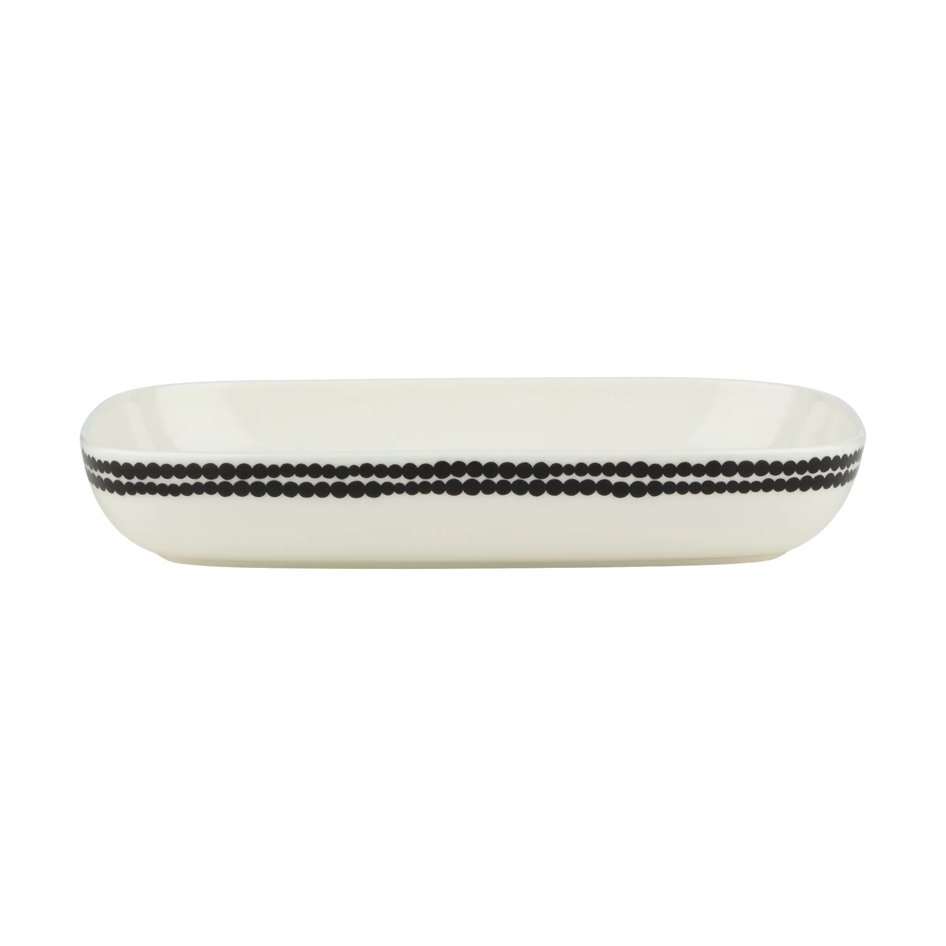 Marimekko Siirtolapuutarha tallerken 18x25 cm Black-white