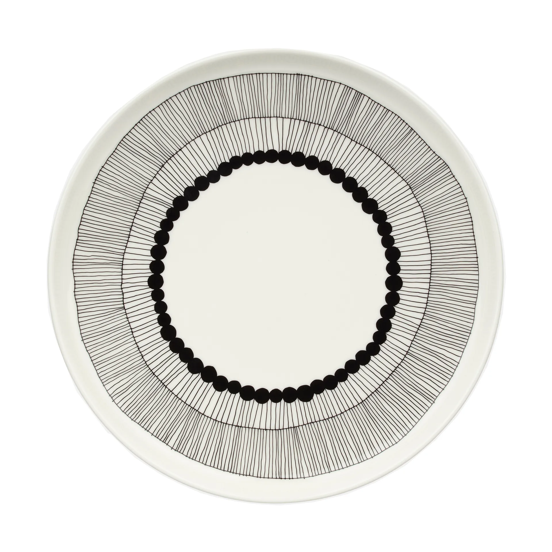 Marimekko Siirtolapuutarha tallerken &Oslash; 25 cm White-black