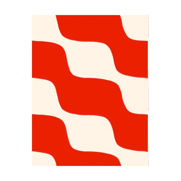 Taifuuni tyg, Natural white, orange red, bomull