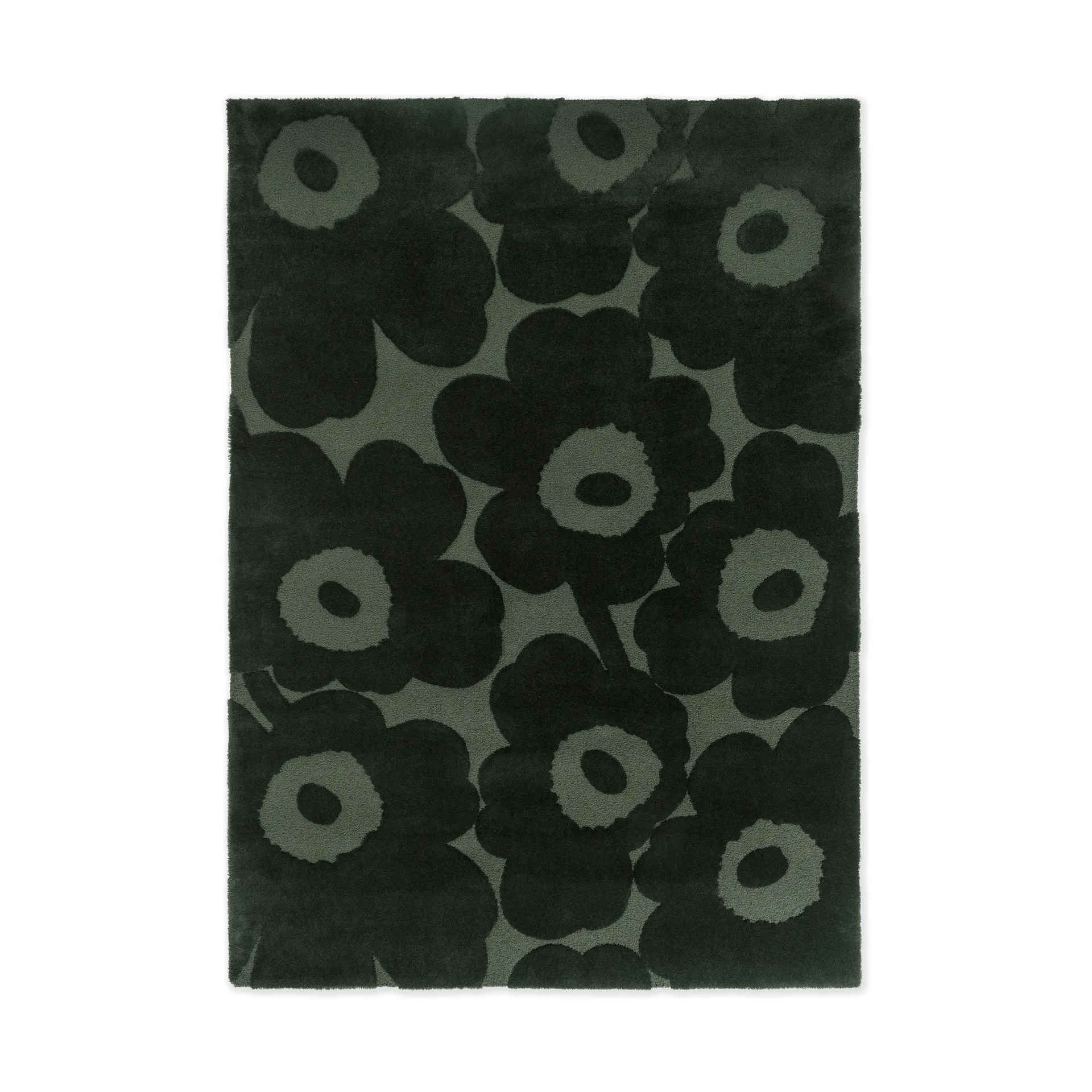 Marimekko Tapis en laine Unikko Dark Green, cm