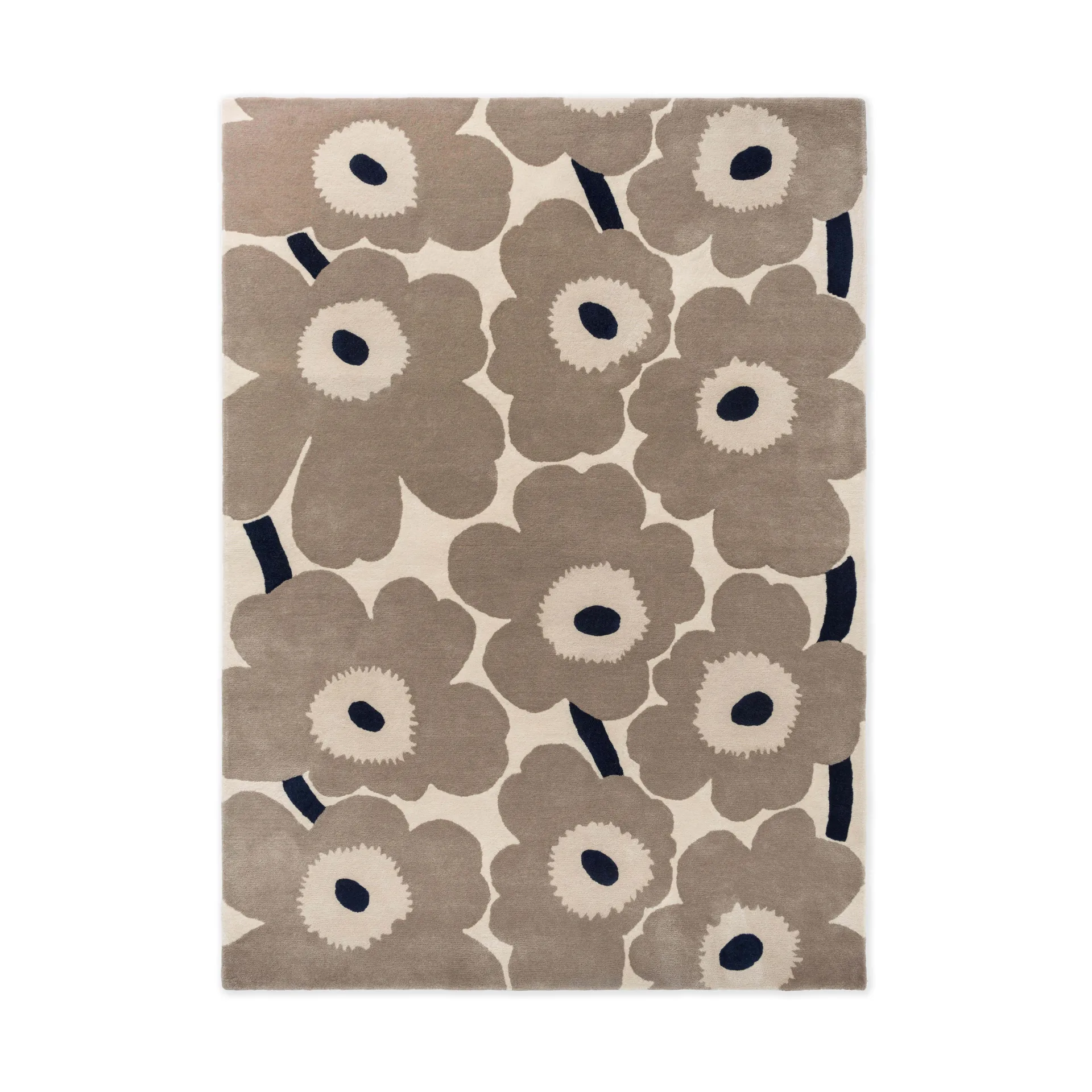 Marimekko Tapis en laine Unikko Greige, cm
