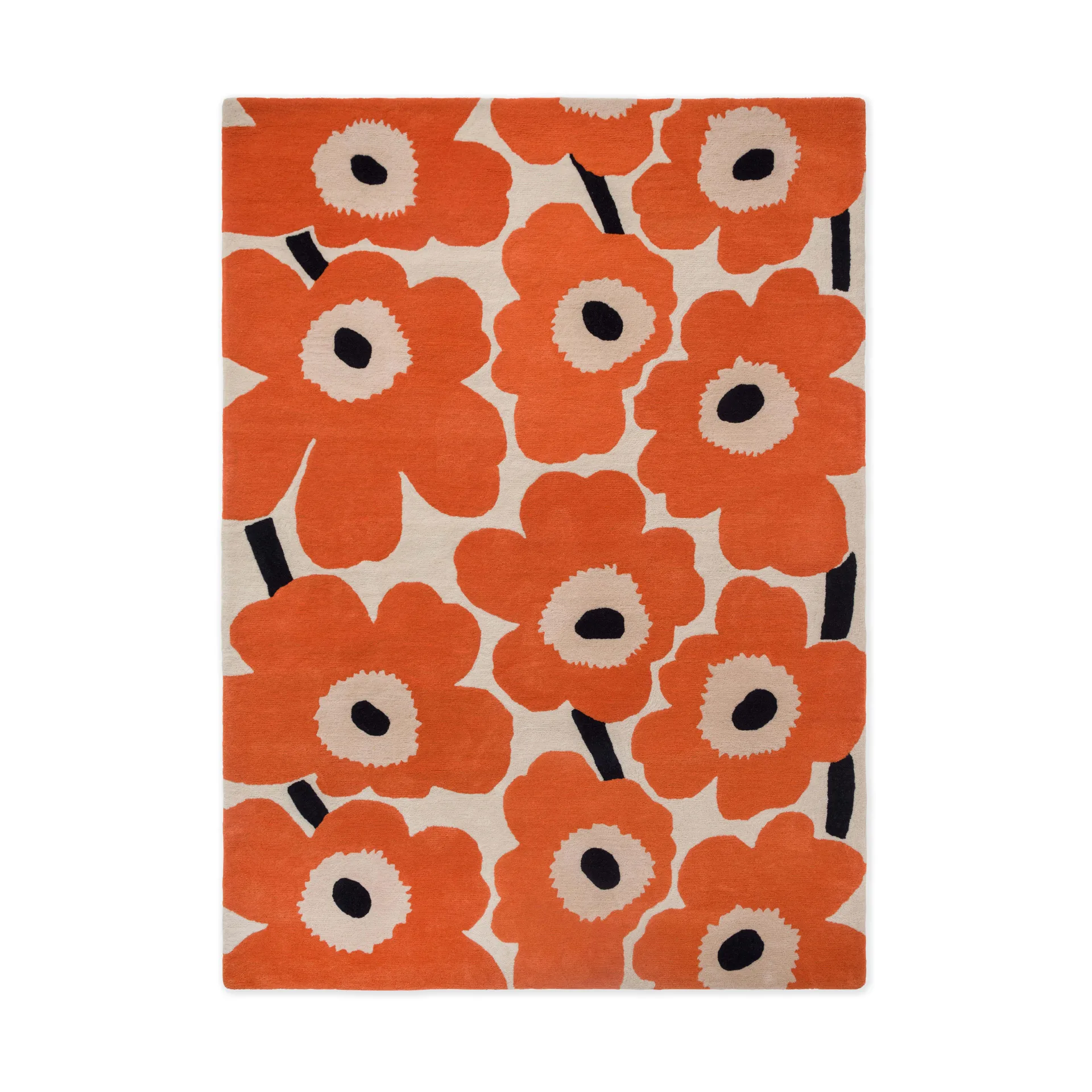 Marimekko Tapis en laine Unikko Orange Red, cm