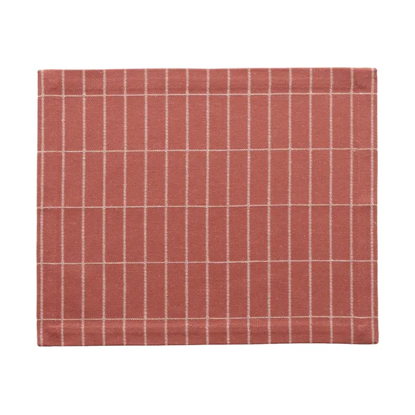 Tiiliskivi vävd bordstablett, Chestnut-off white, 31x42 cm