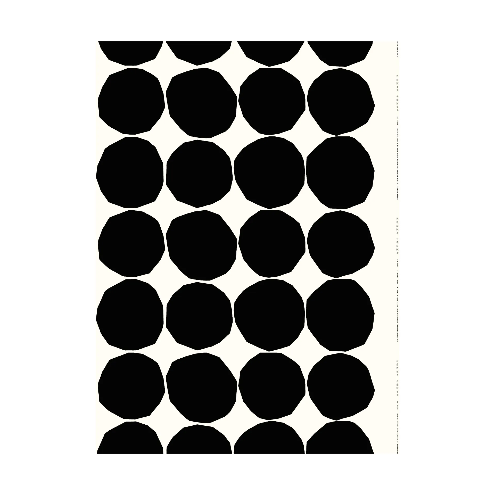 Marimekko Tissu Kivet Noir