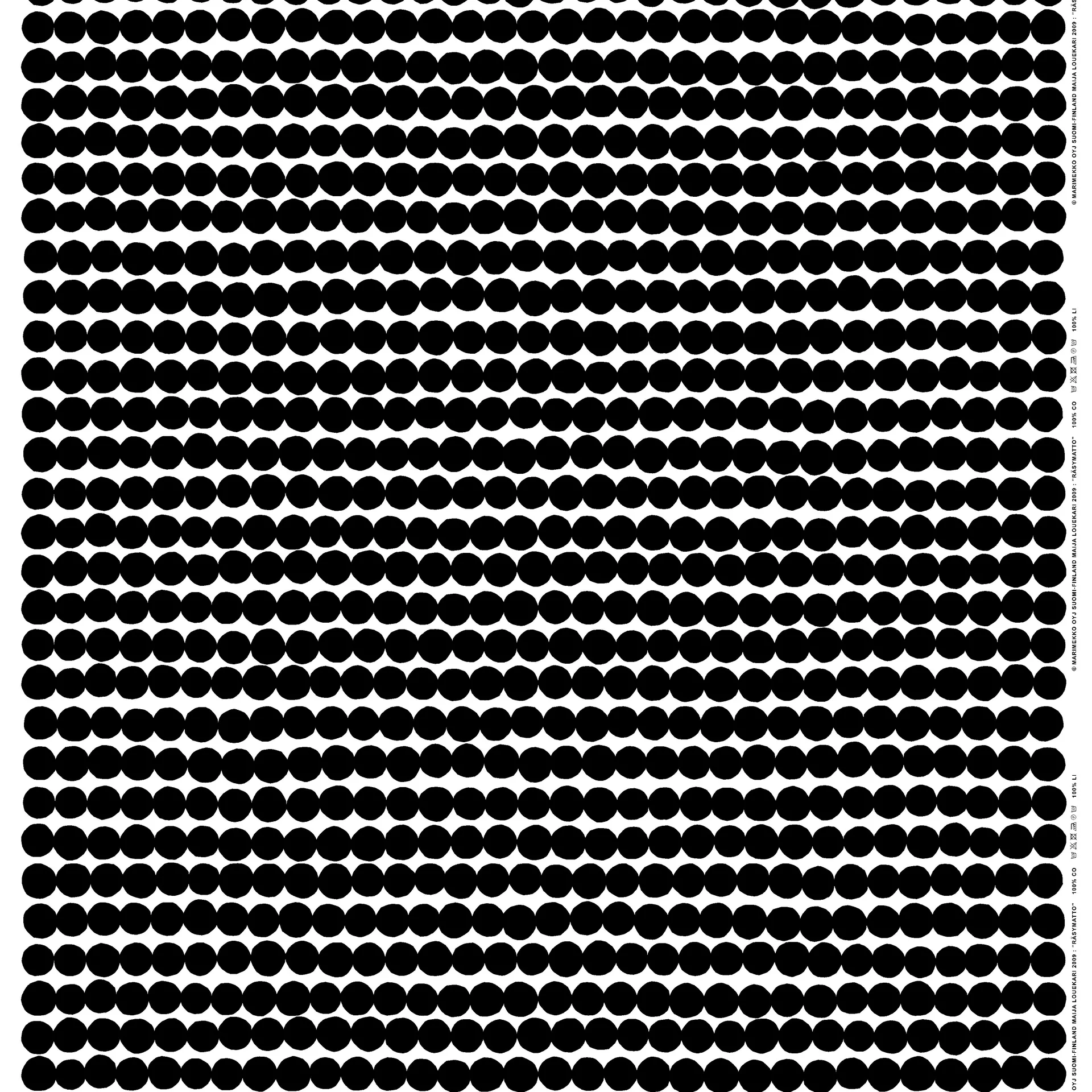 Marimekko Tissu Räsymatto noir-blanc