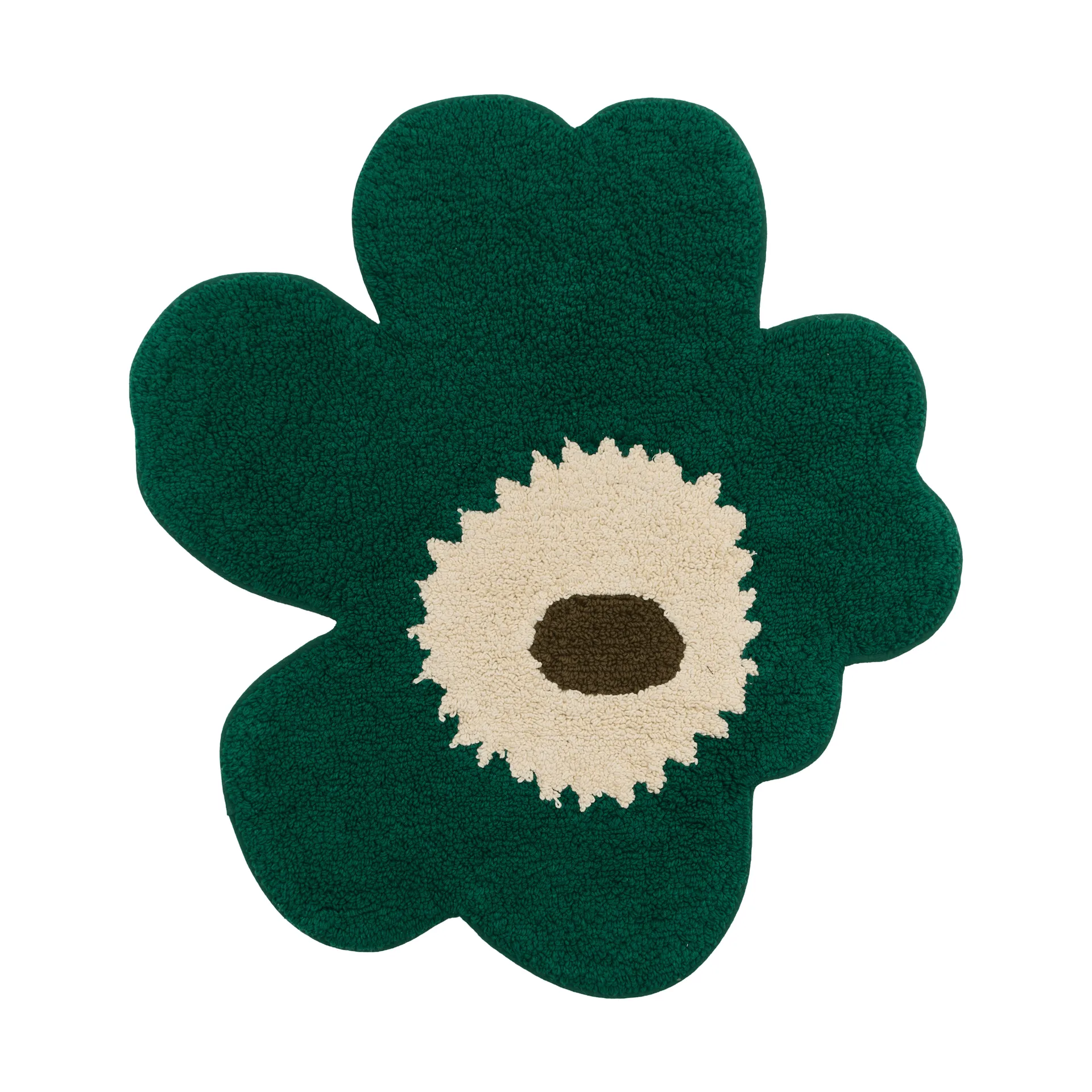 Marimekko Unikko bademåtte 73x74 cm Emerald-off white-muldvarpegrå