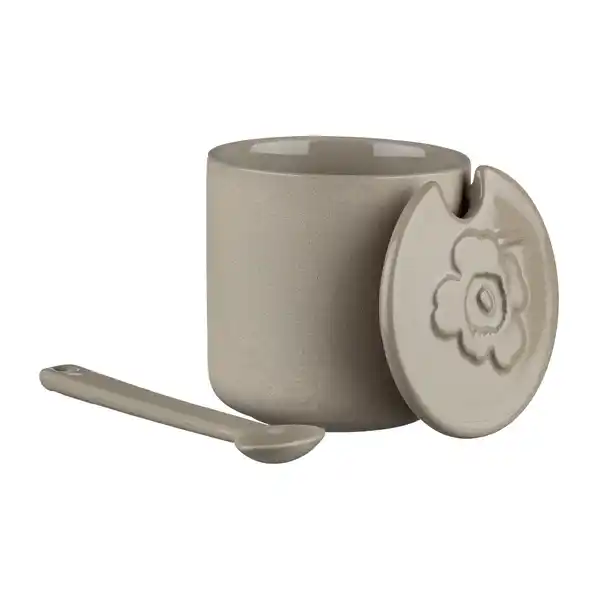 Unikko burk med lock och sked, terra